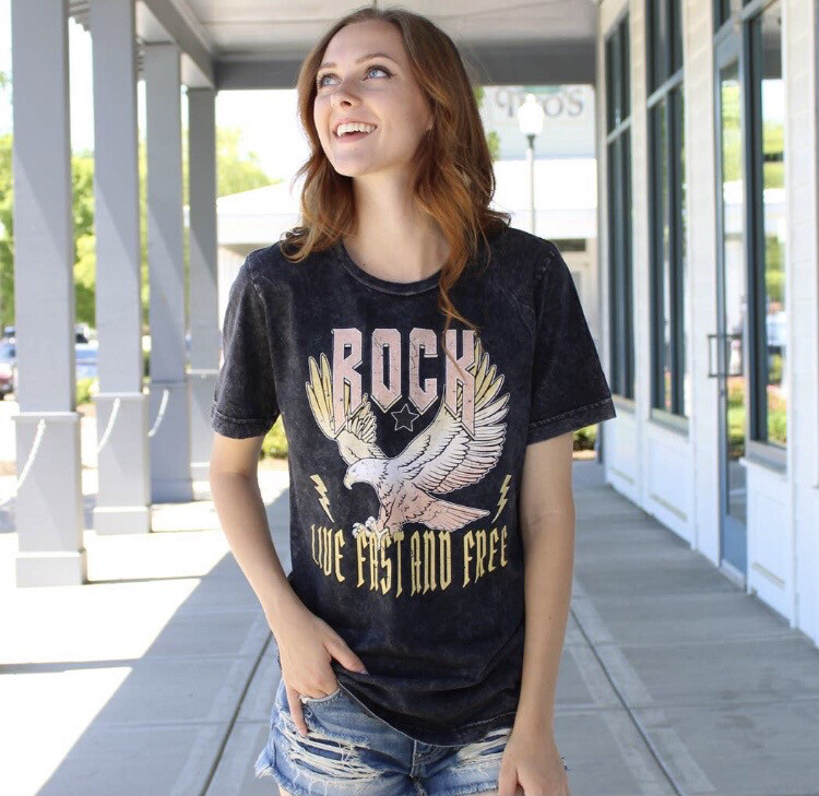 Rock Live Fast and Free Tee