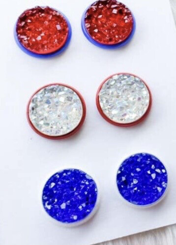 Americana Trio Druzy Earrings