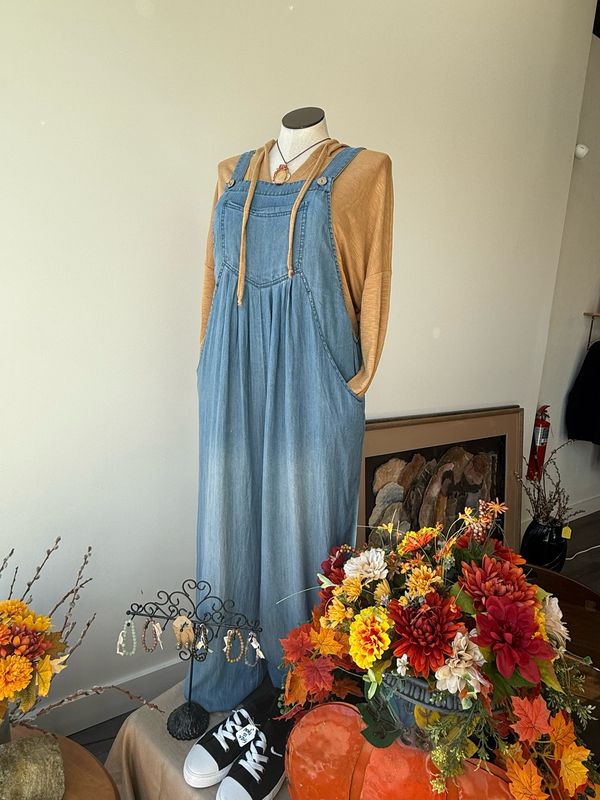 Washed Denim Jumpsuit