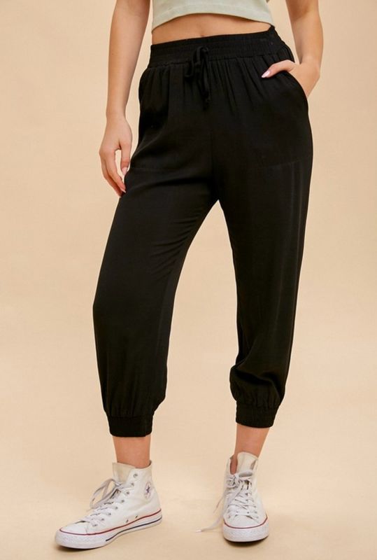 Black Capri Joggers