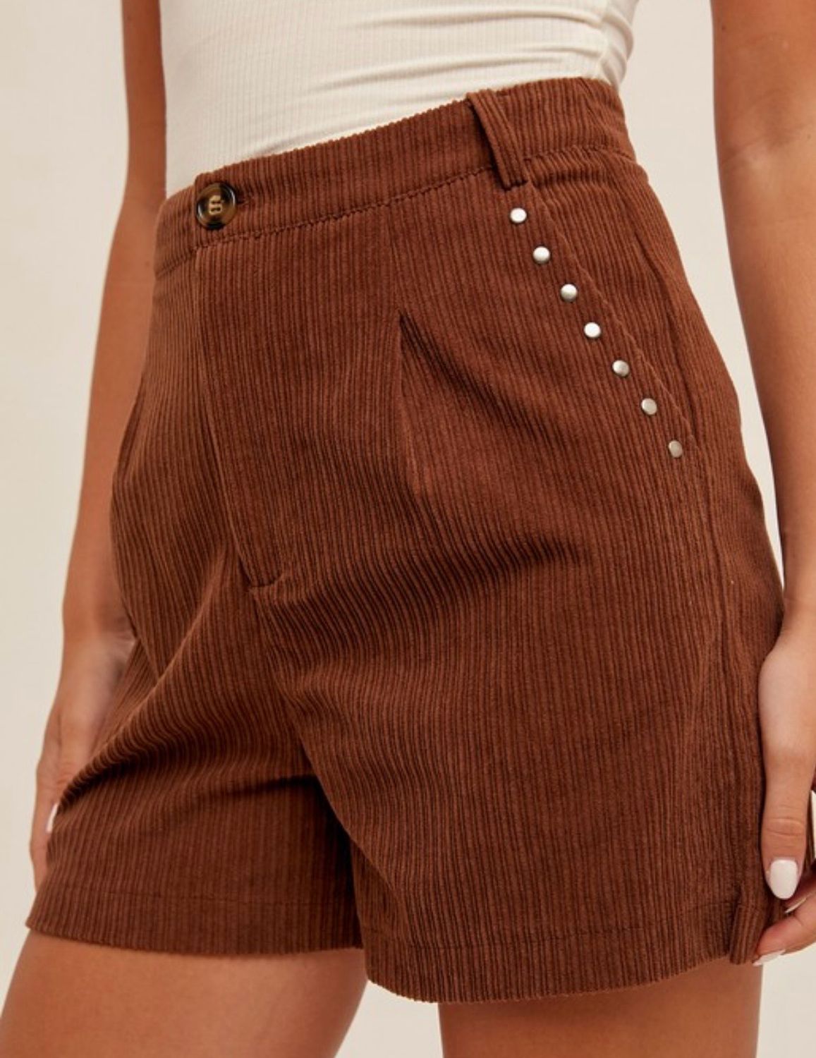 Camel Corduroy Short