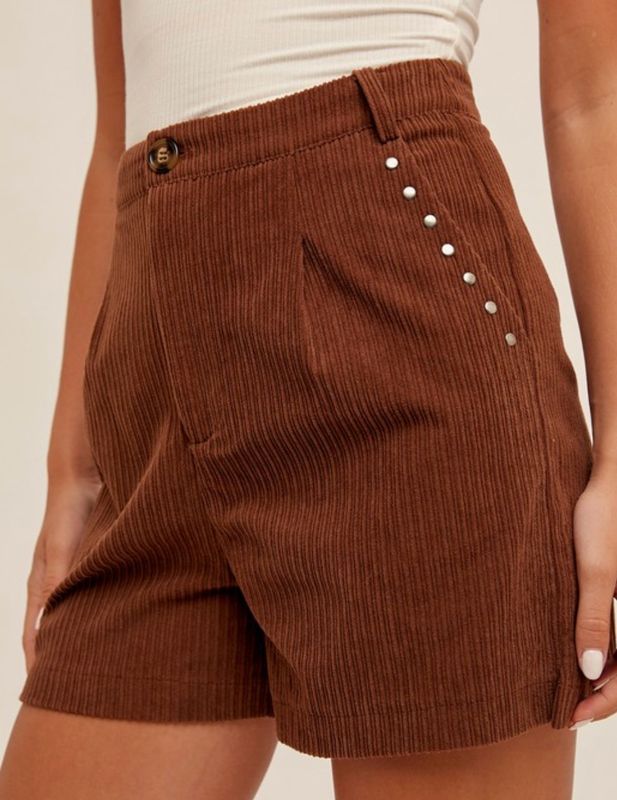 Camel Corduroy Short