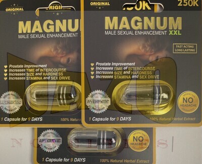 3+1 Magnum 250 K Black 3 single pills for men with a gift an extra women pill