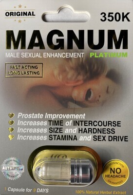Magnum 350 platinum enhancement pill