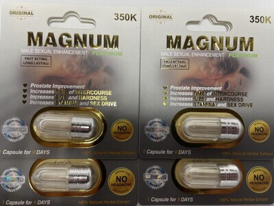 Enhancement pill for men Magnum 350 platinum 4 capsules