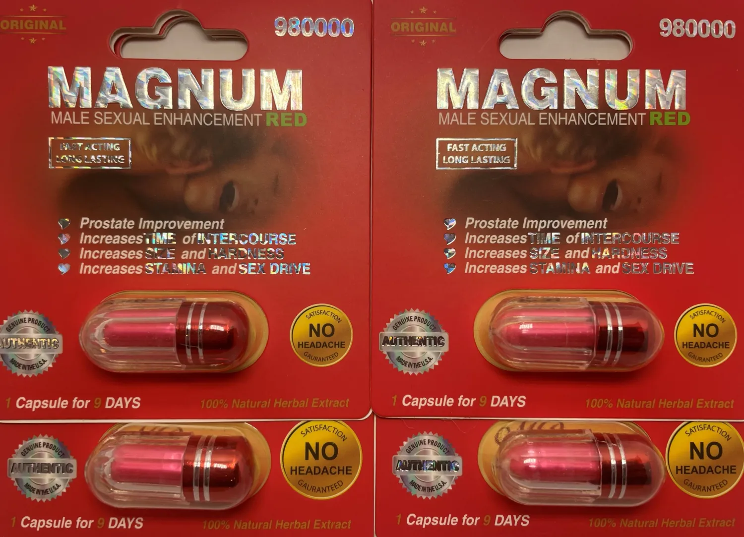 Magnum Red Enhancement dietary supplement  sex enhancement capsules