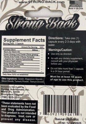 natural male enhancement pills for energy strong back description