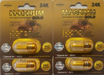 Magnum 24K Gold herbal supplement box men’s energy support