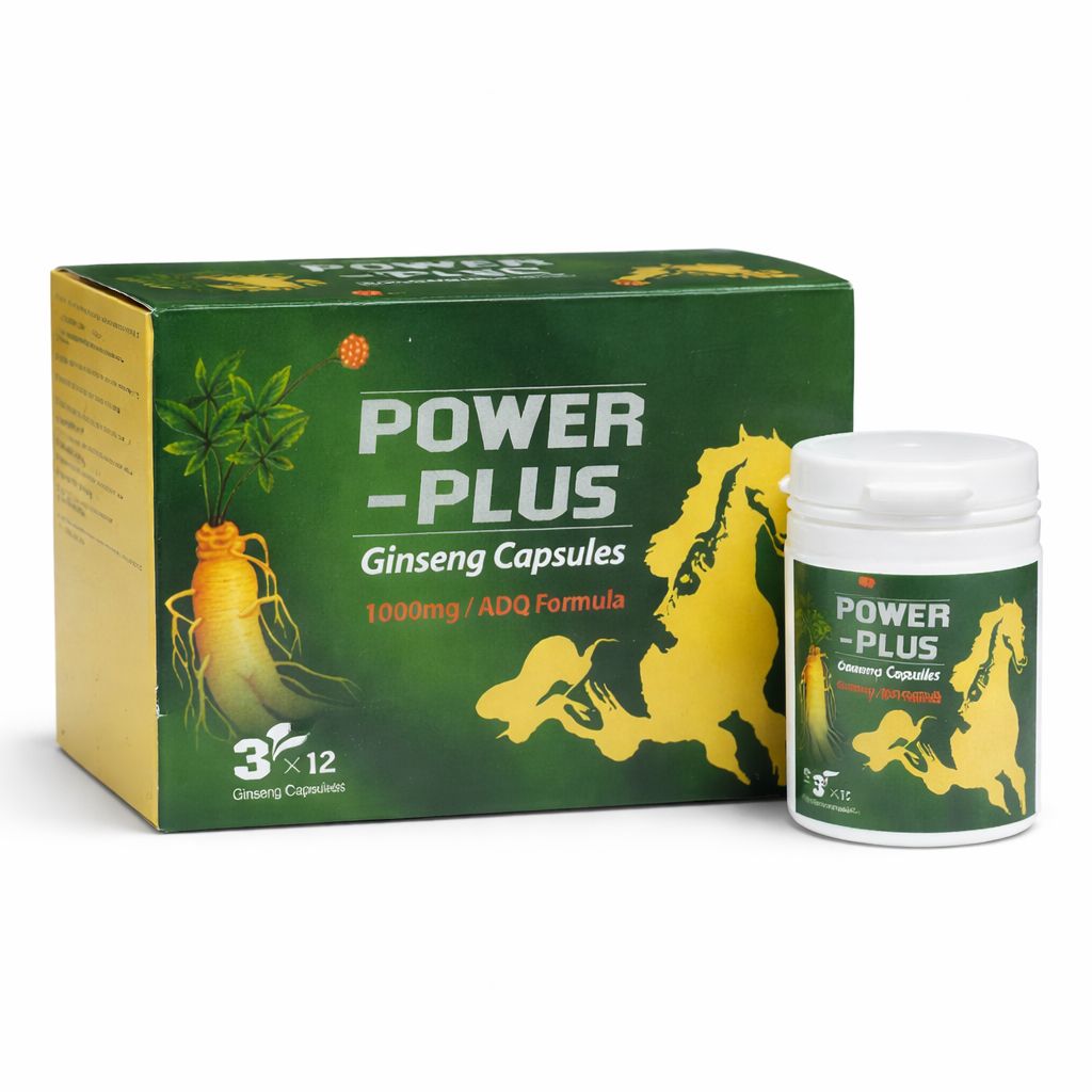 Power Plus Ginseng Capsules – Herbal Supplement (3 Count)