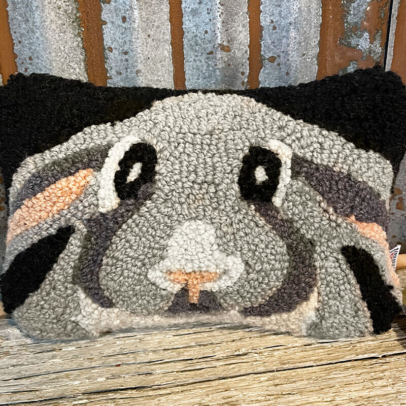Gray Rabbit Pillow