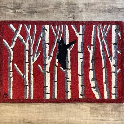 Bear in Birches Accent Rug