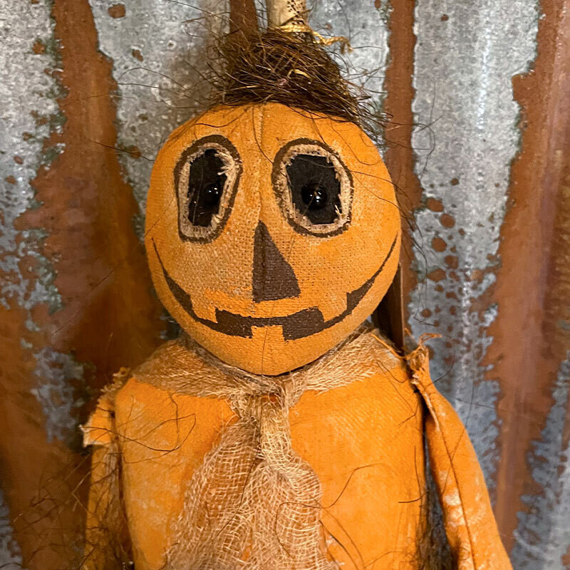 Pumpkin Boy with Felt Flower