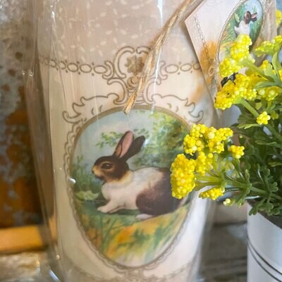 Brown & White Bunny - 6 Inch