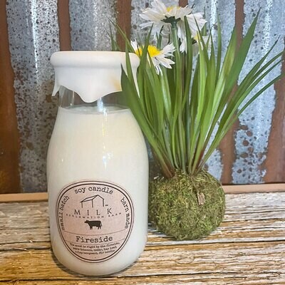 Fireside - Milk Bottle Candle