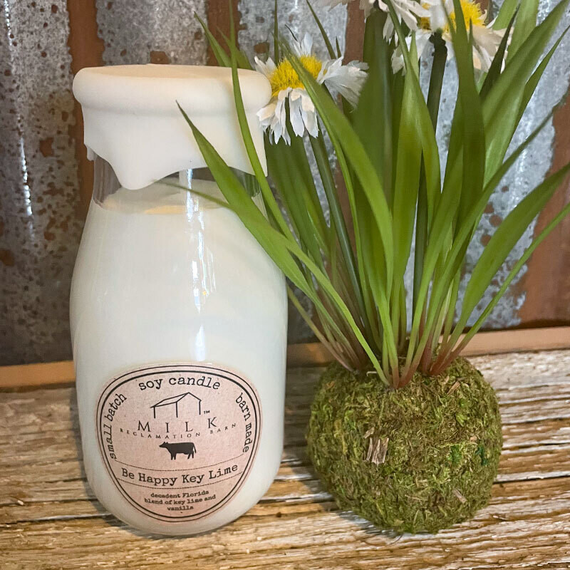 Be Happy Key Lime - Milk Bottle Candle