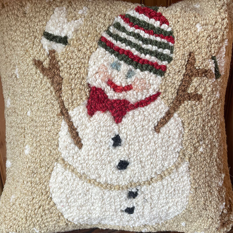 Bowtie Boy Snowman Pillow