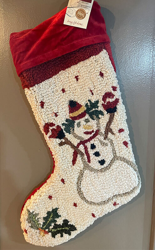 Snowman and Ivy Stocking