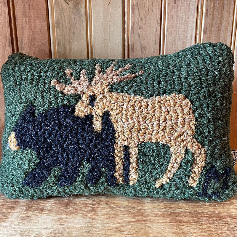 Moose and Bear Pillow