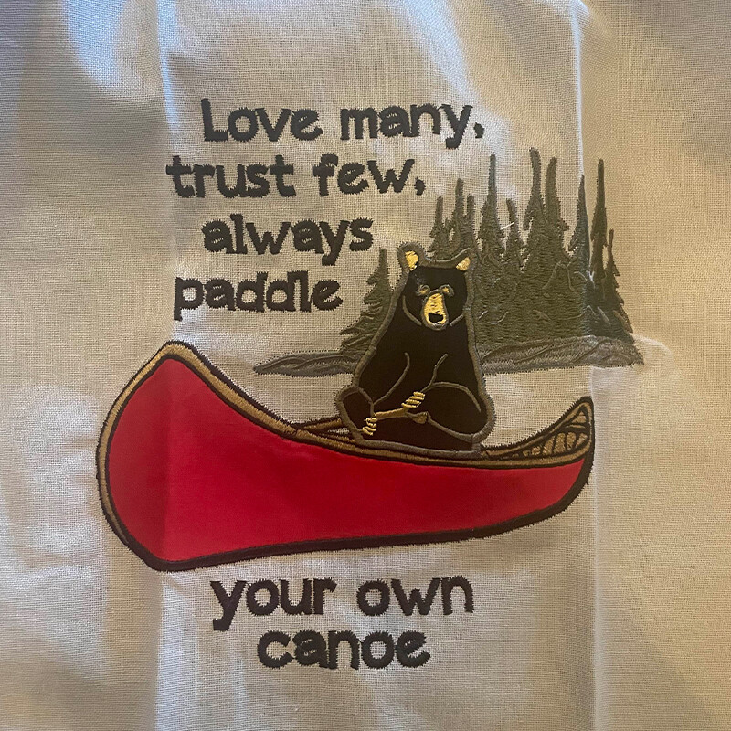 Paddle Your Own Canoe Dish Towel