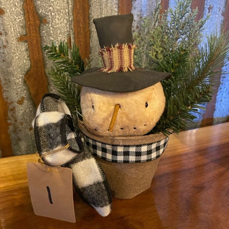 Snowman Pot