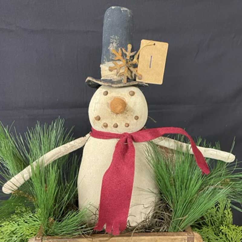 Snowman in Wood Box