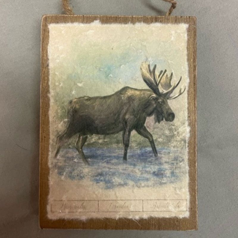 Wooden Ornament - Moose