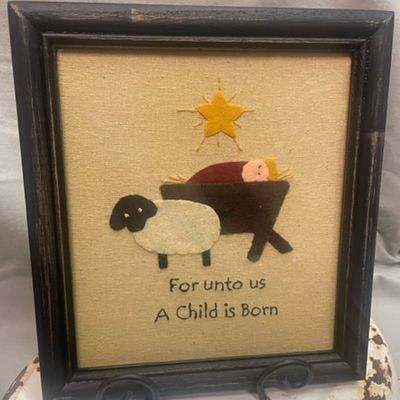 Stitchery Picture - A Child is Born