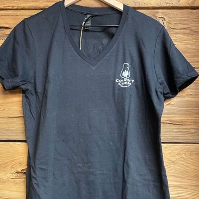V Neck Black