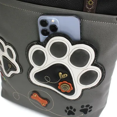 Tote Deluxe Everyday Paw Print Gray