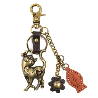 Keychain Metal Charming Slim Cat