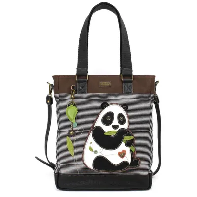 Work Tote Panda Black Striped