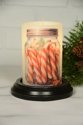 Winter Candy Cane Jar CR