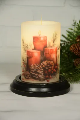 Red Triple Candles CR