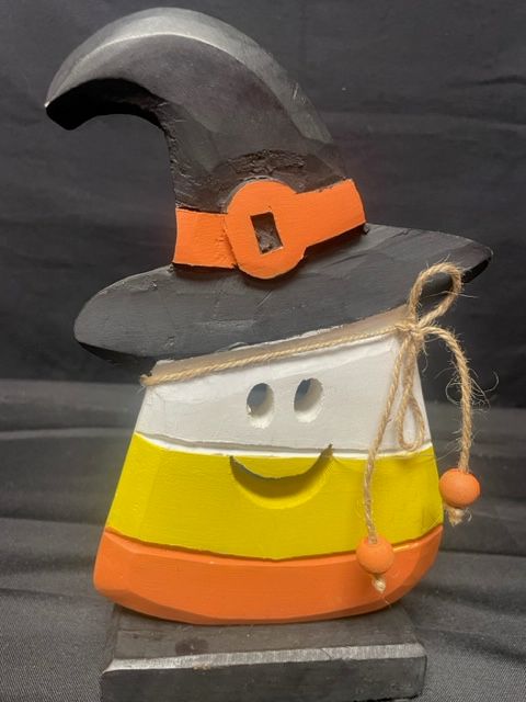 Trick or Treat Wooden Candy Corn
