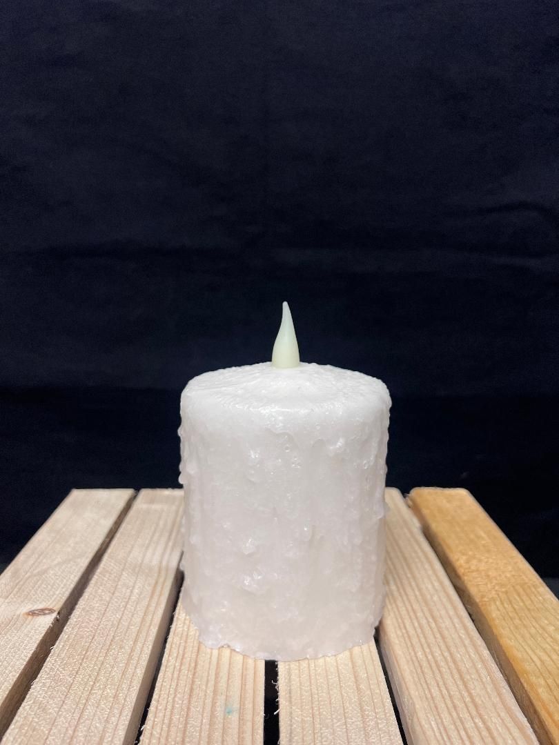 DH Hand Waxed 4" Candle White