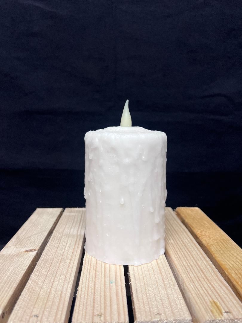 DH Hand Waxed 5" Candle White