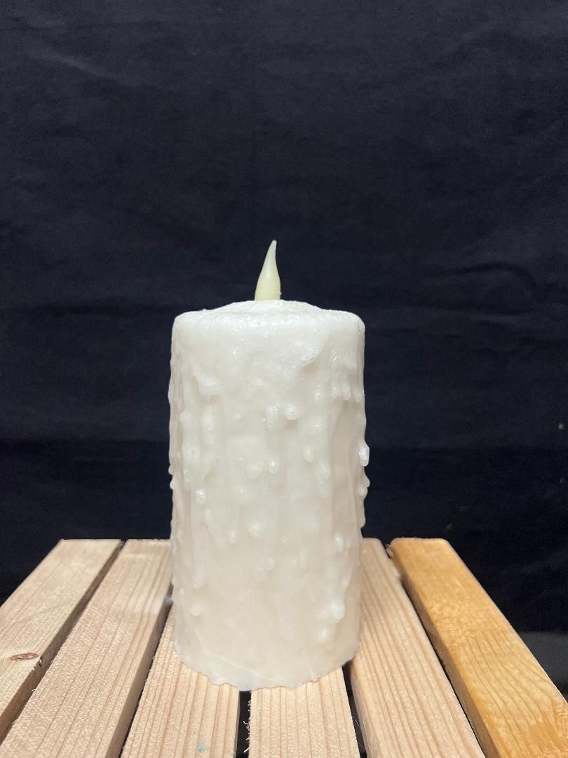DH Hand Waxed 6" Candle White