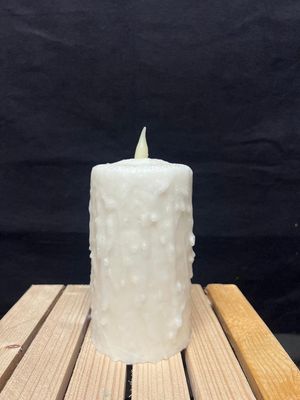 DH Hand Waxed 6" Candle White