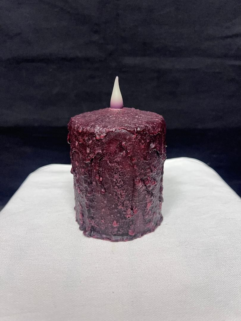 DH Hand Waxed 4" Candle Maroon