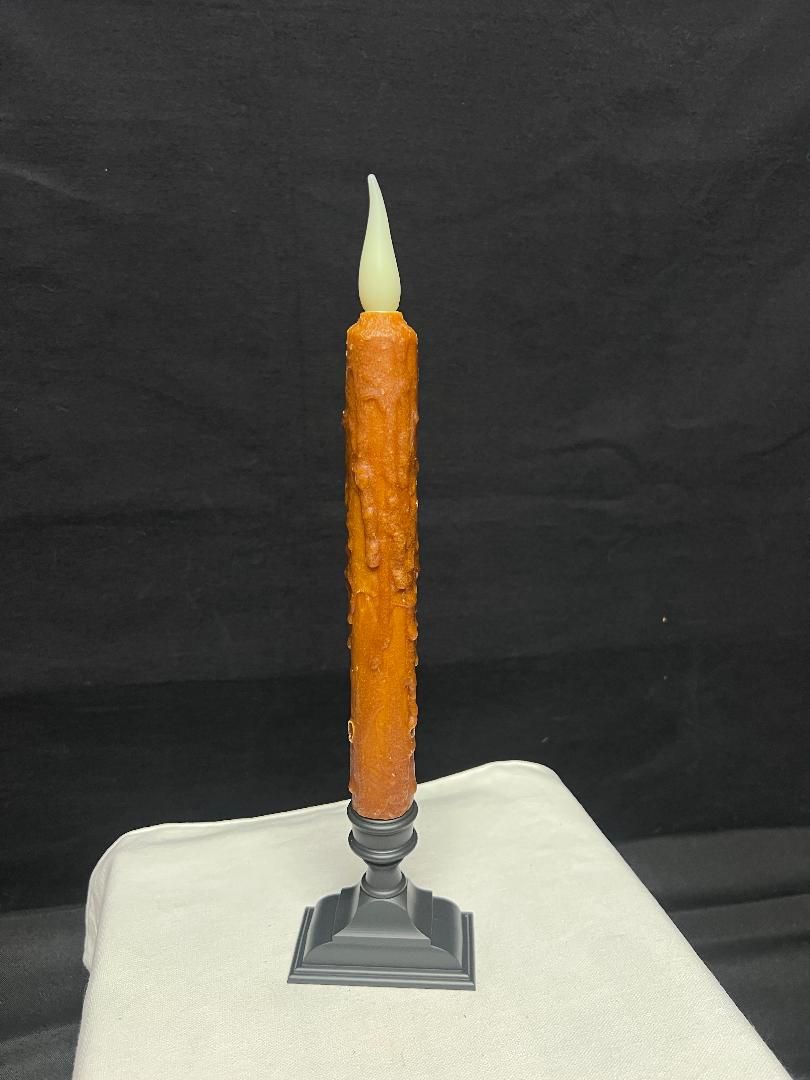 DH Hand Waxed Candle Taper Brown