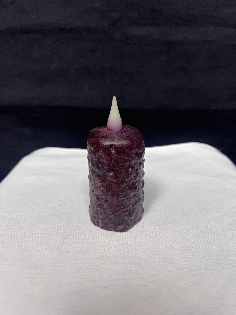 DH Hand Waxed Votive Candle Maroon
