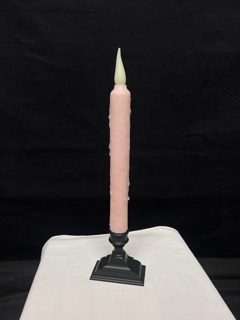 DH Hand Waxed Candle Taper Pink
