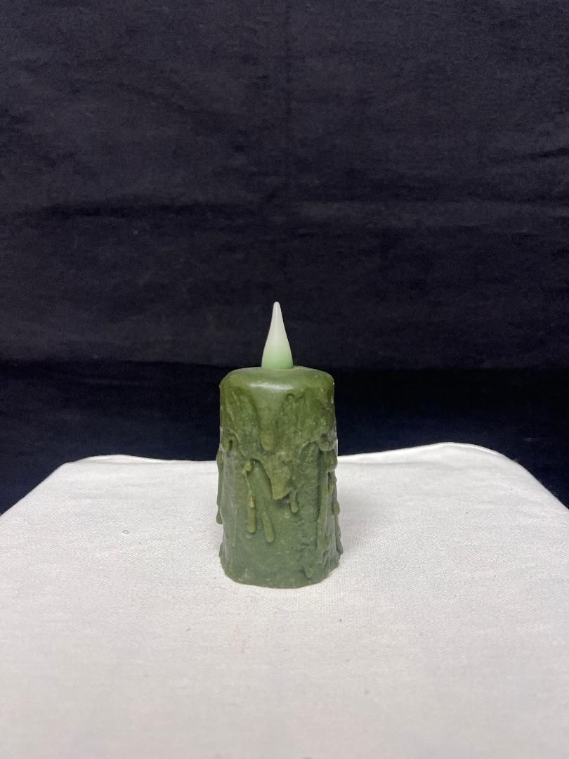 DH Hand Waxed Votive Candle Dk Green