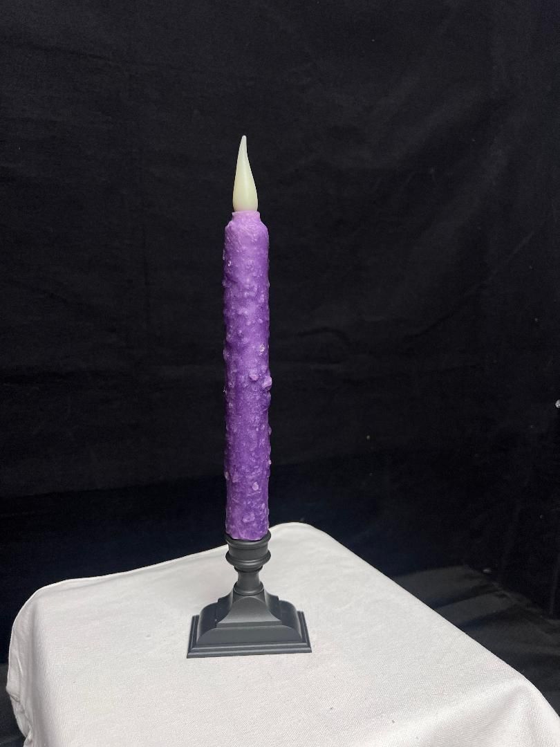 DH Hand Waxed Candle Taper Purple