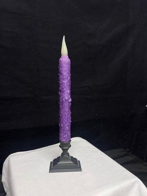 DH Hand Waxed Candle Taper Purple
