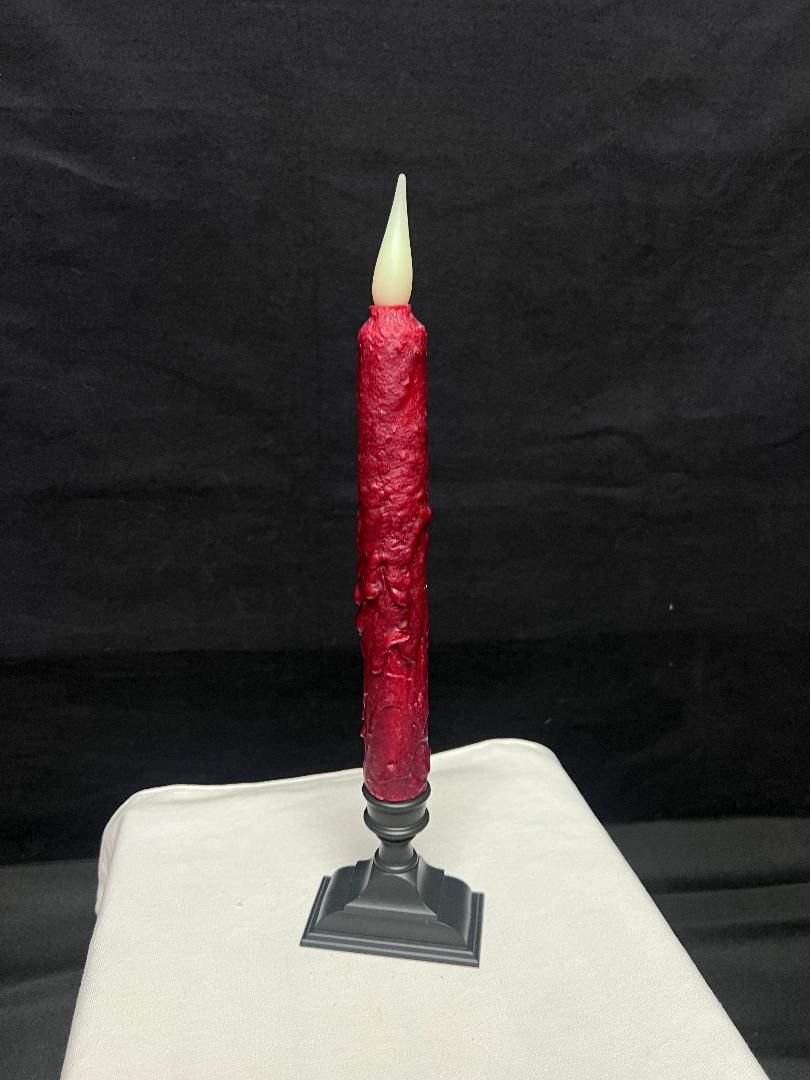 DH Hand Waxed Candle Taper Red