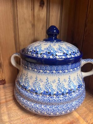 Blue New Pattern Cookie Jar 3277X