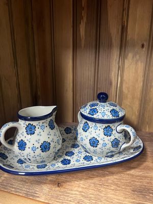 Daisy Do Cream & Sugar w/Plate