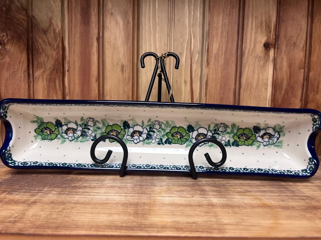 Green Poppies Rolling Pin Stand 13.5" Long