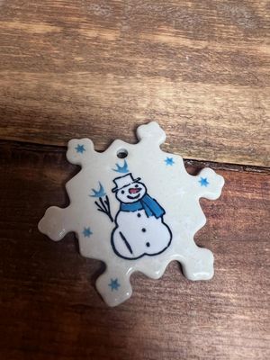 Jack Frost Ornament Snowflake 3"x3"